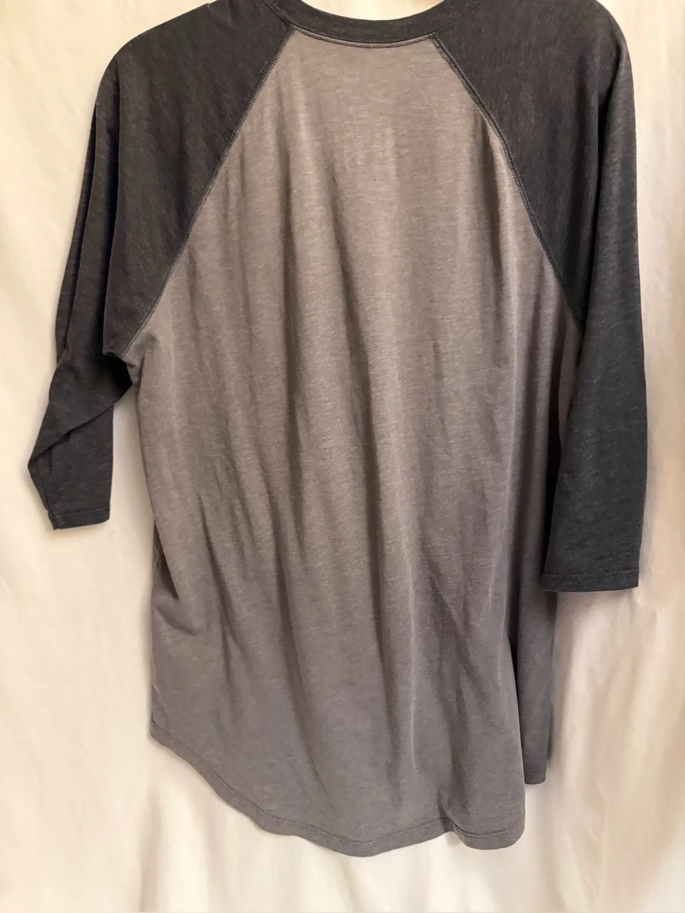 North Face shirt with two toned gray in men’s size Large
